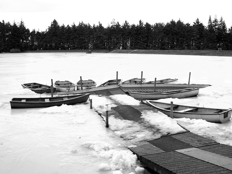 Frozen Beecraigs Loch